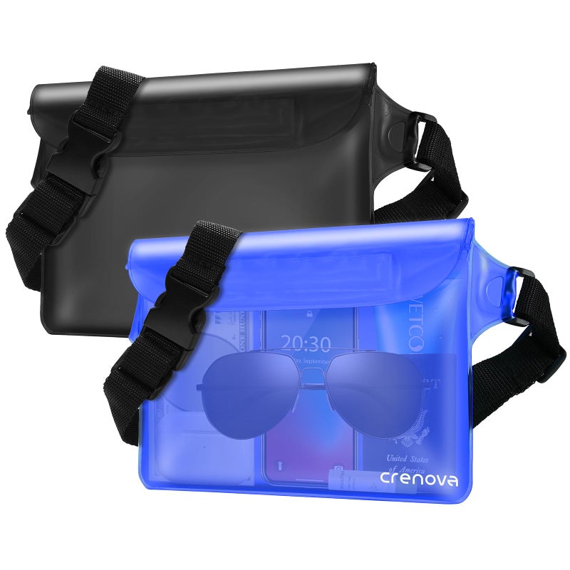 Crenova Waterproof Bag Fanny Packs for Women, Cruise Vacation Essentials Waterproof Pouch for Phone Passport Purse, Floating Dry Bags for Beach Water Park Boating Fishing Diving Surfing Kayaking Accessories - Image 1